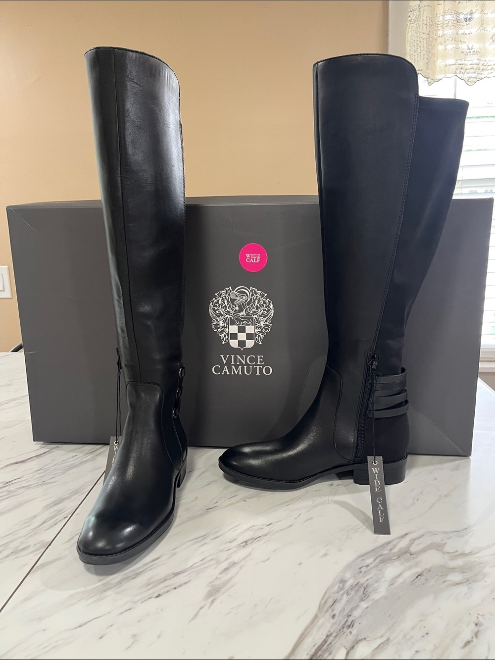 Vince Camuto Black Tall Riding Boots for Women